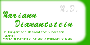mariann diamantstein business card